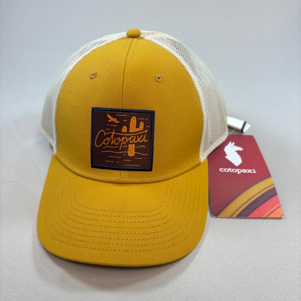 Cotopaxi Hello Cactus Trucker Hat Unisex OS Amber Mesh Snapback Hiking NWT